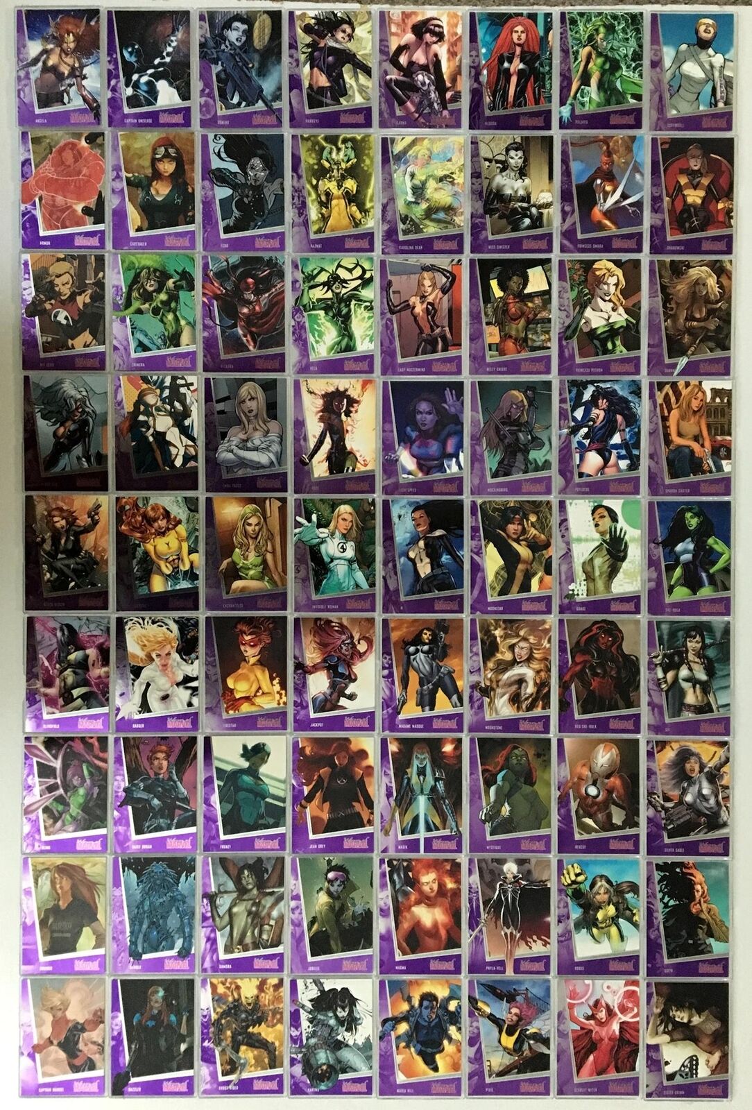Marvel Women of Marvel Series 2 Base Foil Trading Card Set 90 Cards