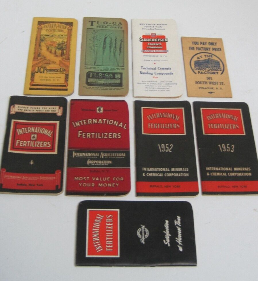 Group of 9 Vintage Company Advertising Booklets/ Notepad