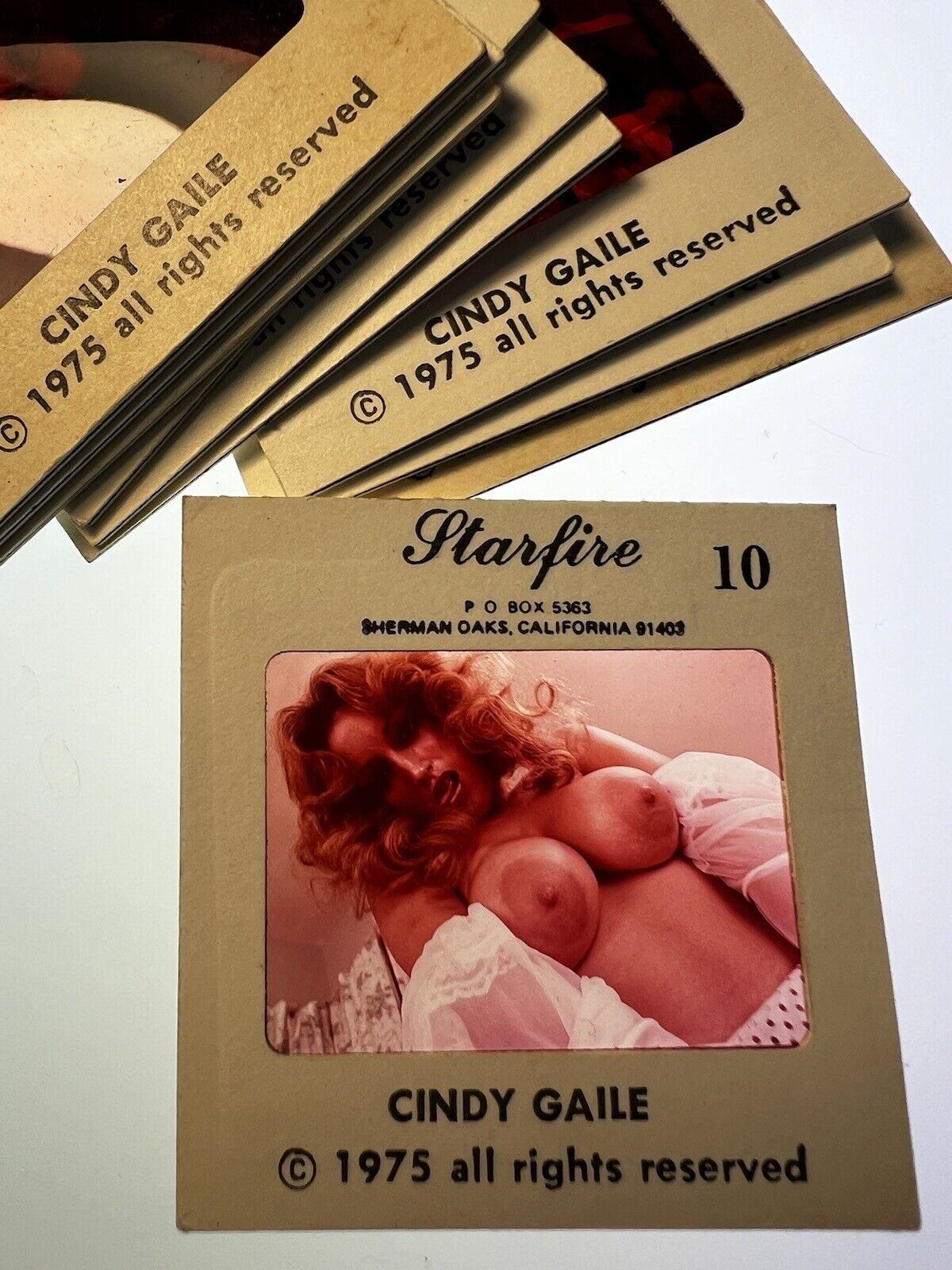 Vtg 70’s 35mm Slides Transparency Risque Pinup Girl Busty Glamour Lot X10 #357