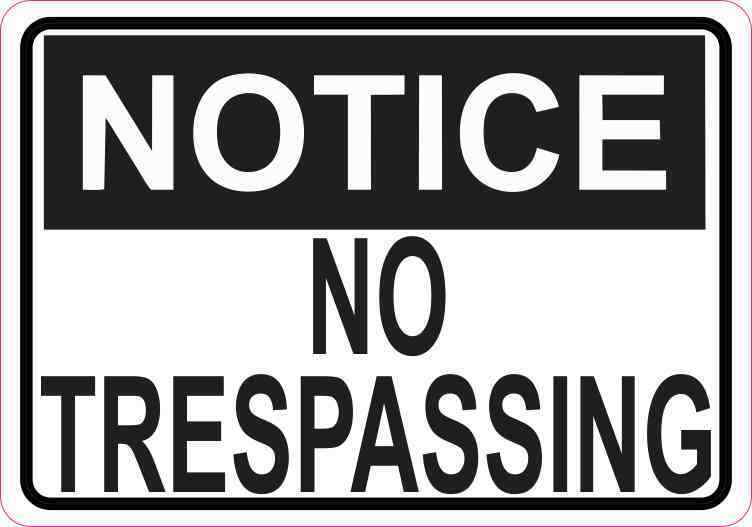 5 x 3.5 Notice No Trespassing Magnet Magnetic Decal Signs Magnets Business Sign