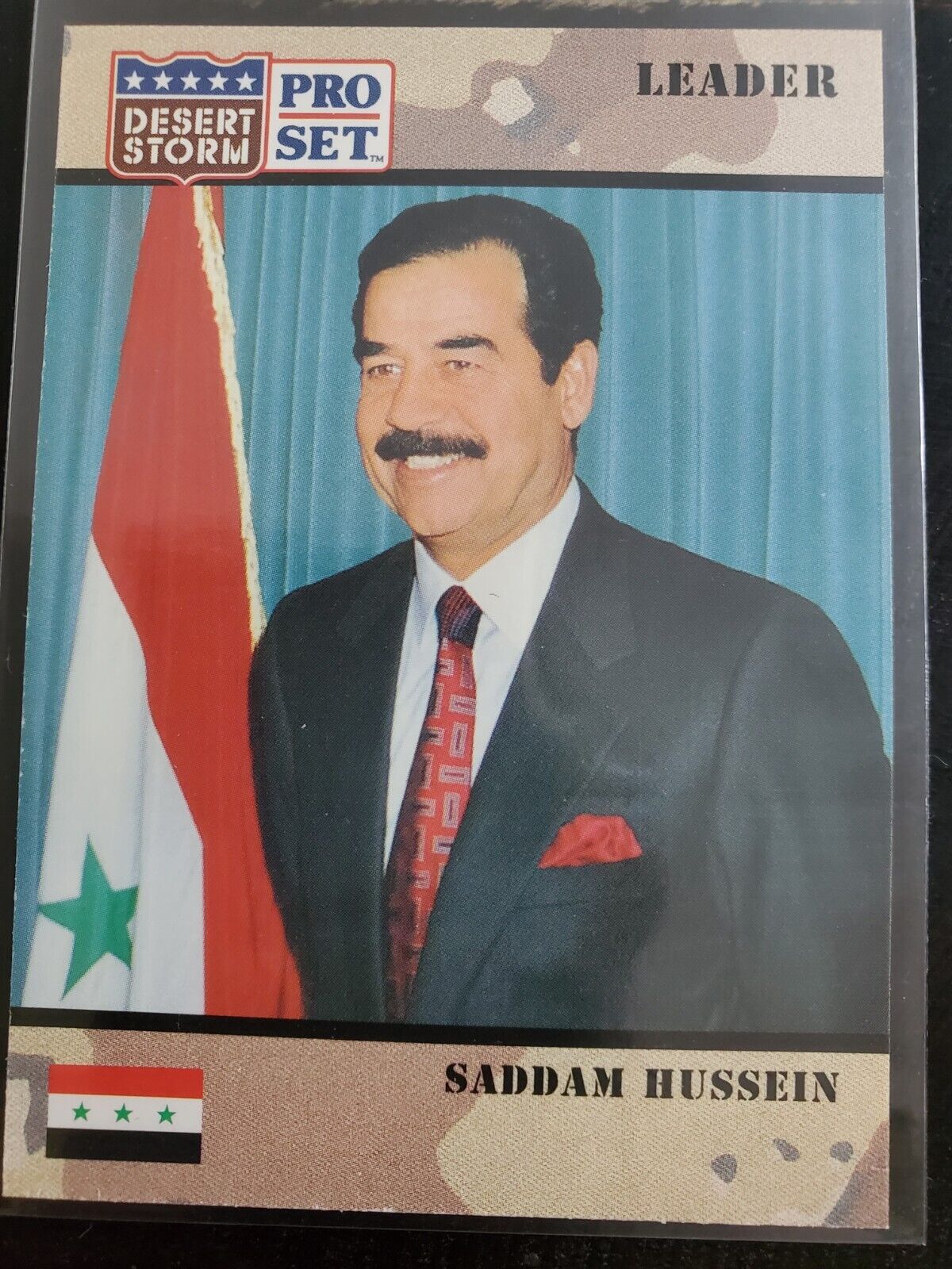 1991 Pro Set Desert Storm Saddam Hussein Rookie Card #69 FRESH CASE PULL MINT