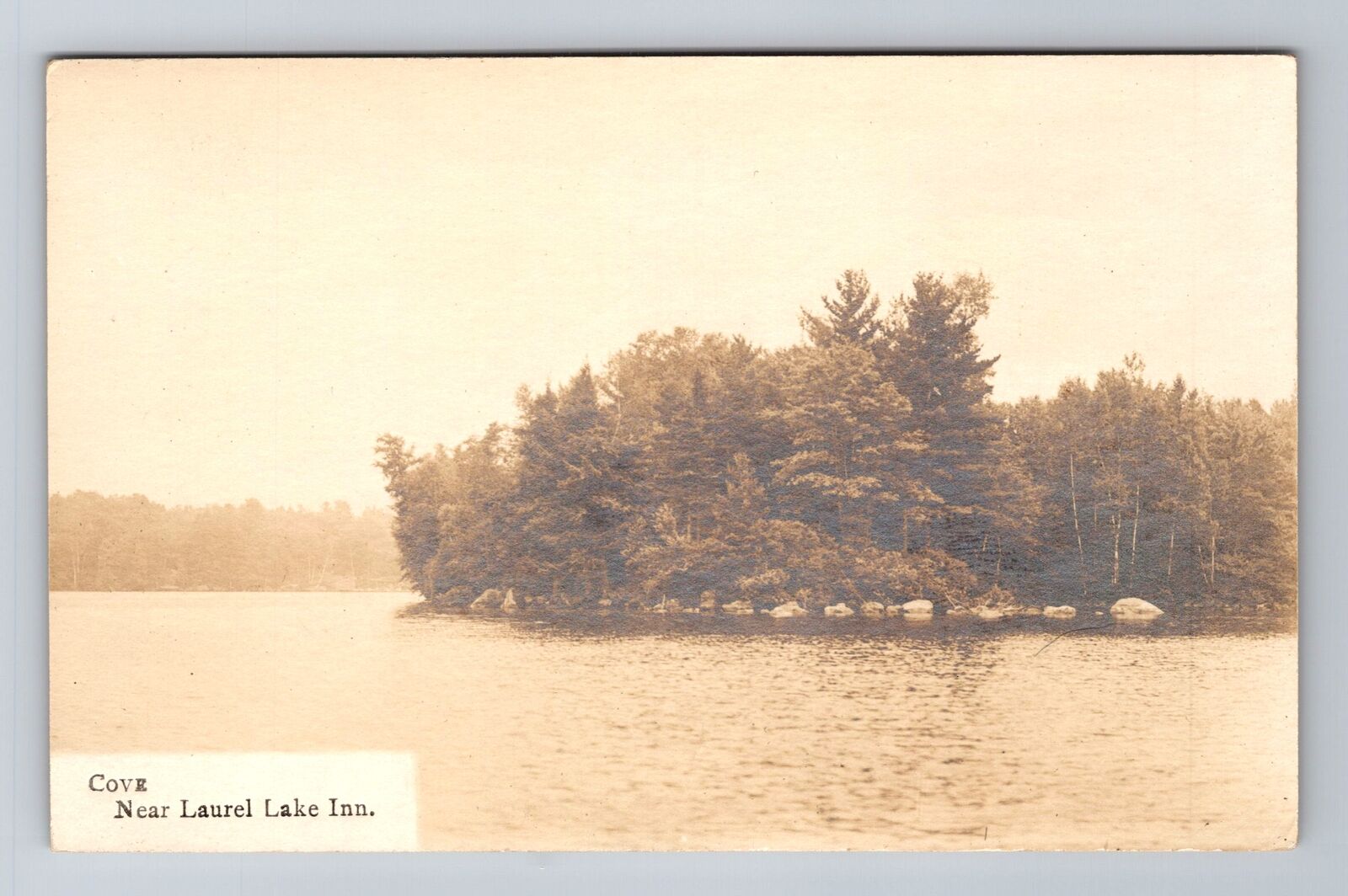 Fitzwilliam NH-New Hampshire. RPPC: Cove Near Laurel Lake Inn, Vintage Postcard