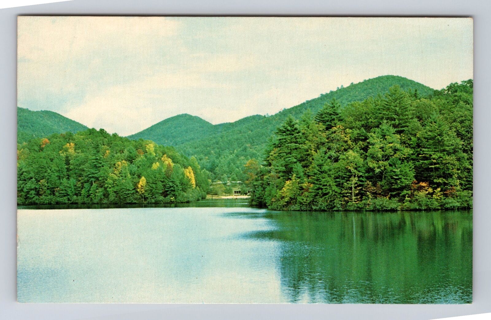 Helen GA-Georgia, Lake At Unicoi State Park, Antique, Vintage Souvenir Postcard