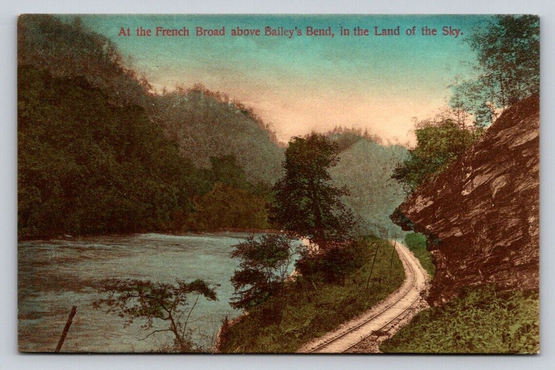 c1910 French Broad River Above Baileys Bend Land Of The Sky North Carolina P671