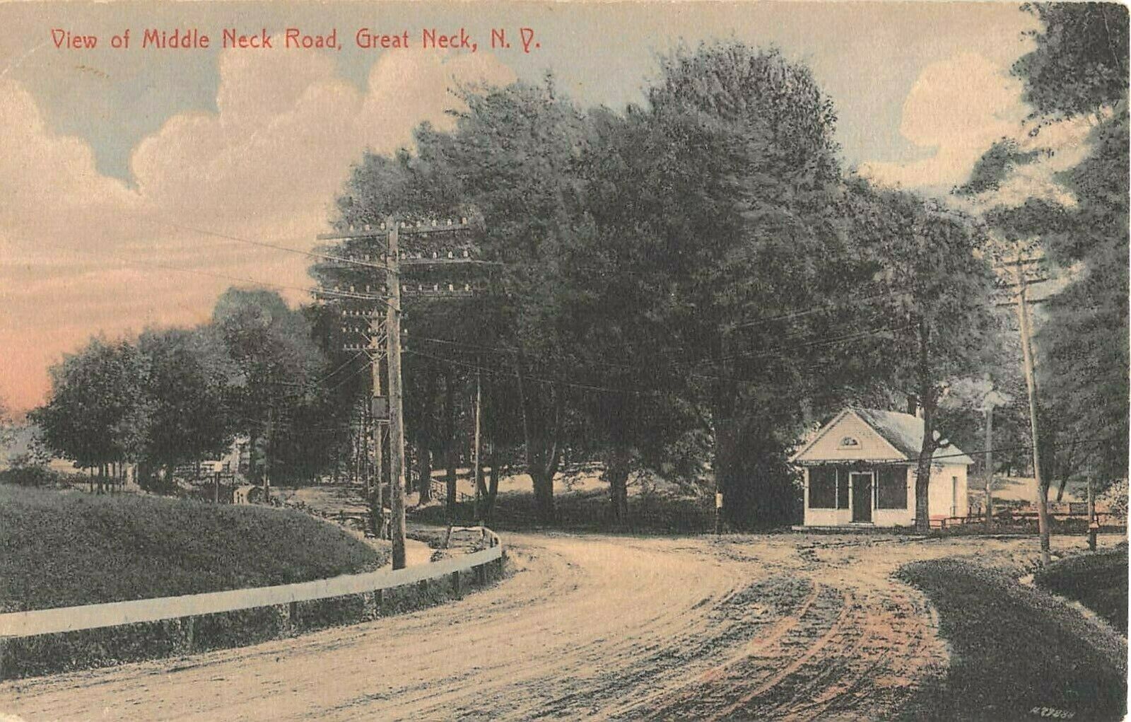 c.1910 Small House? Middle Neck Road Great Neck LI NY post card