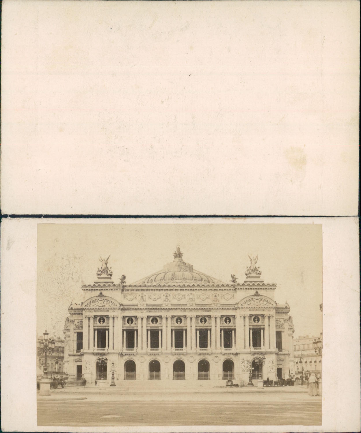 France, Paris, Palais Garnier Vintage CDV Albumen Business Card. Draw al