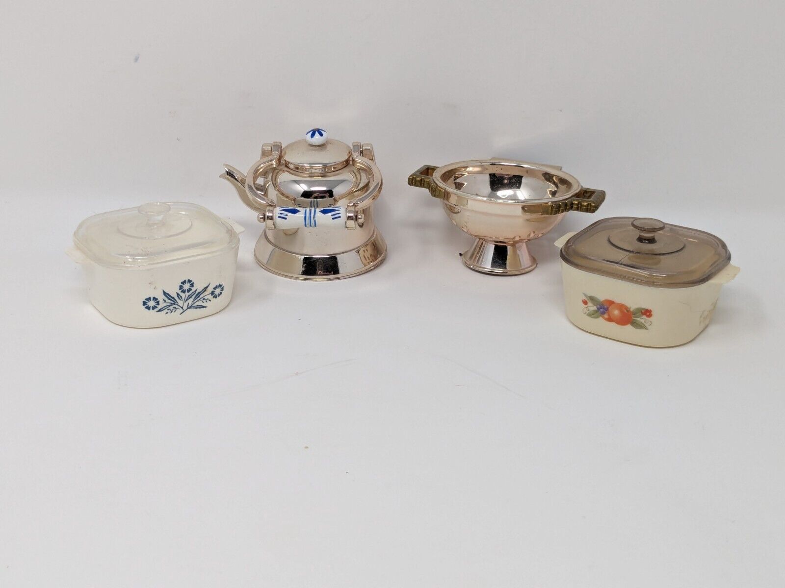 Refrigerator Magnets Corning Ware, Teapot And Collandar Lot Of 4 Vintage 