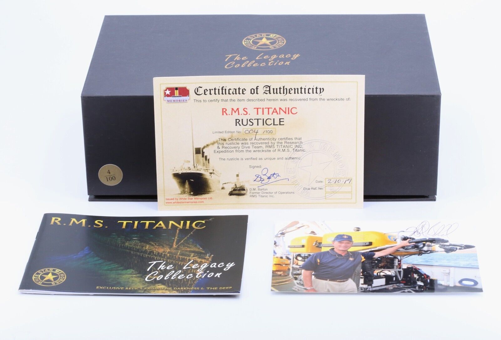RMS Titanic Memorabilia, Legacy Collection, \'Rusticle\' Fragment, COA #4/100