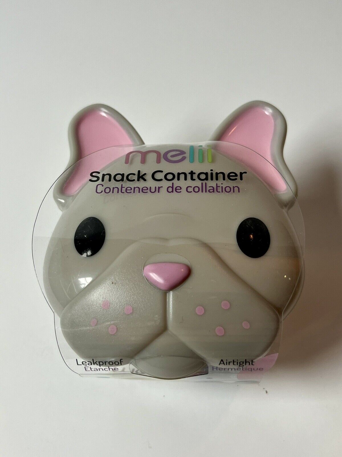 Melii French Bulldog Frenchie New Snack Container Airtight Leakproof Plastic