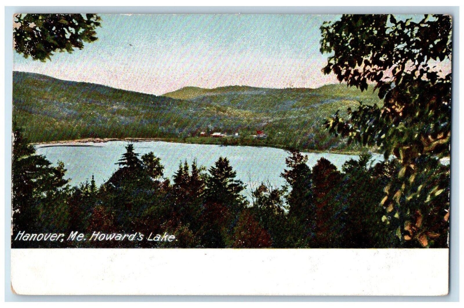 c1905 A View Of Howard\'s Lake Hanover Maine ME Unposted Antique Postcard