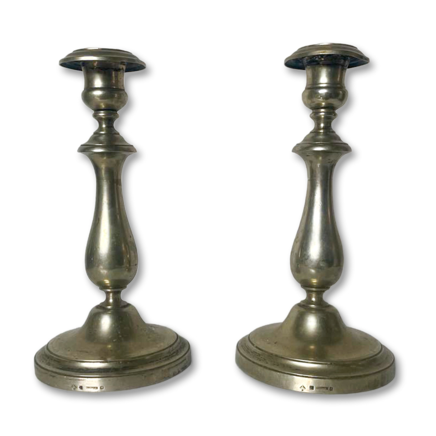Pair of Christofle French Candle Holders from Silver-Candlesticks Made in France