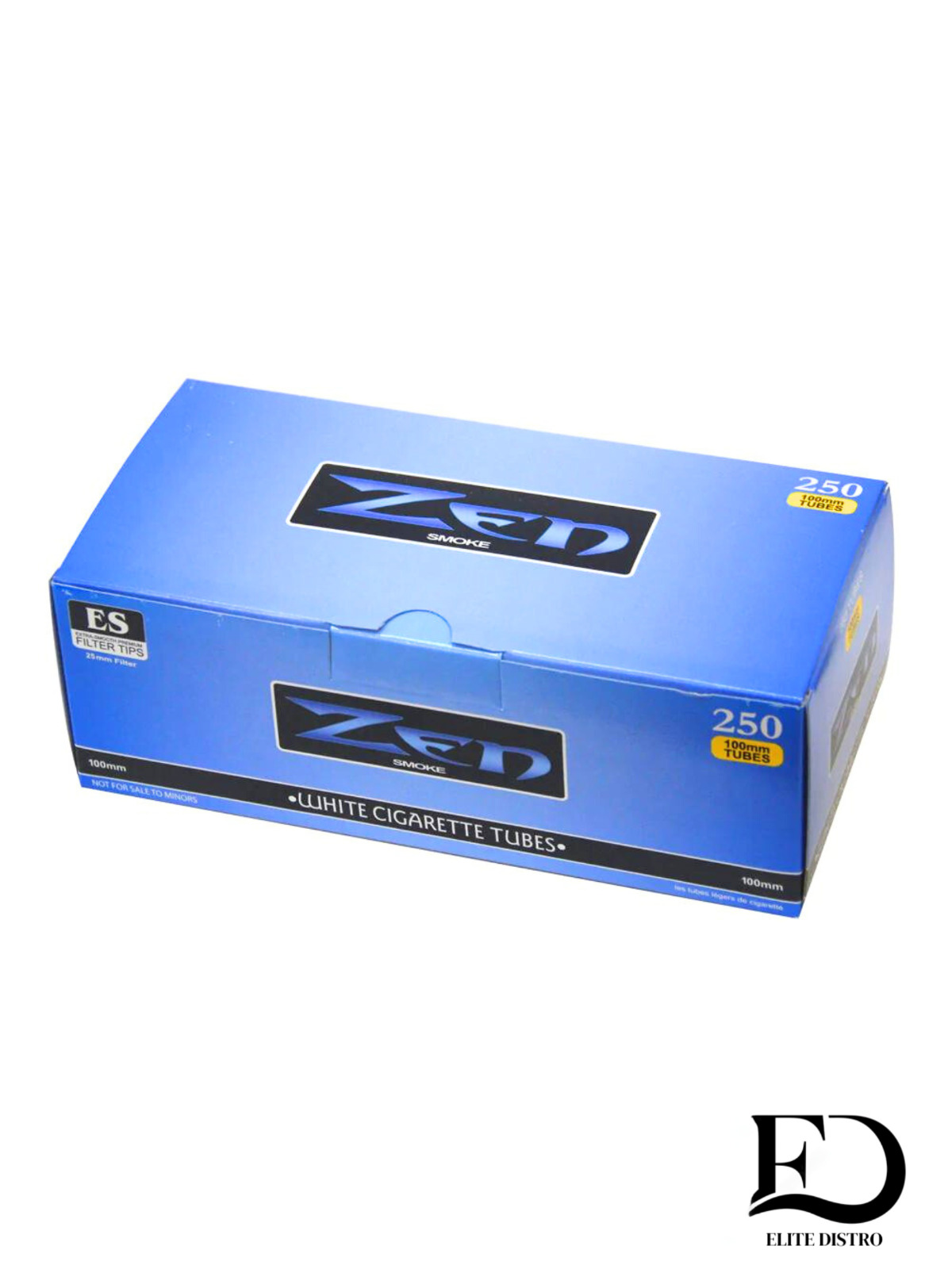 ZEN white tubes 100MM 5 boxes x (250ct/box) 1250 Total tubes