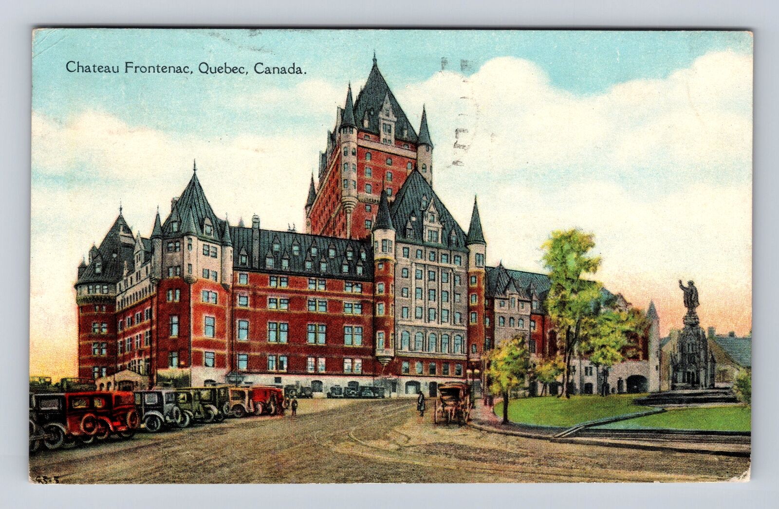 Quebec Quebec-Canada, Chateau Frontenac, Advertising, Vintage c1933 Postcard