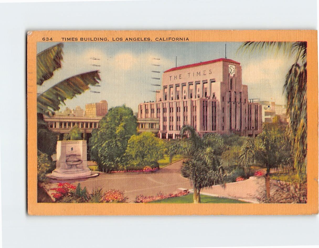 Postcard Times Building, Los Angeles, California
