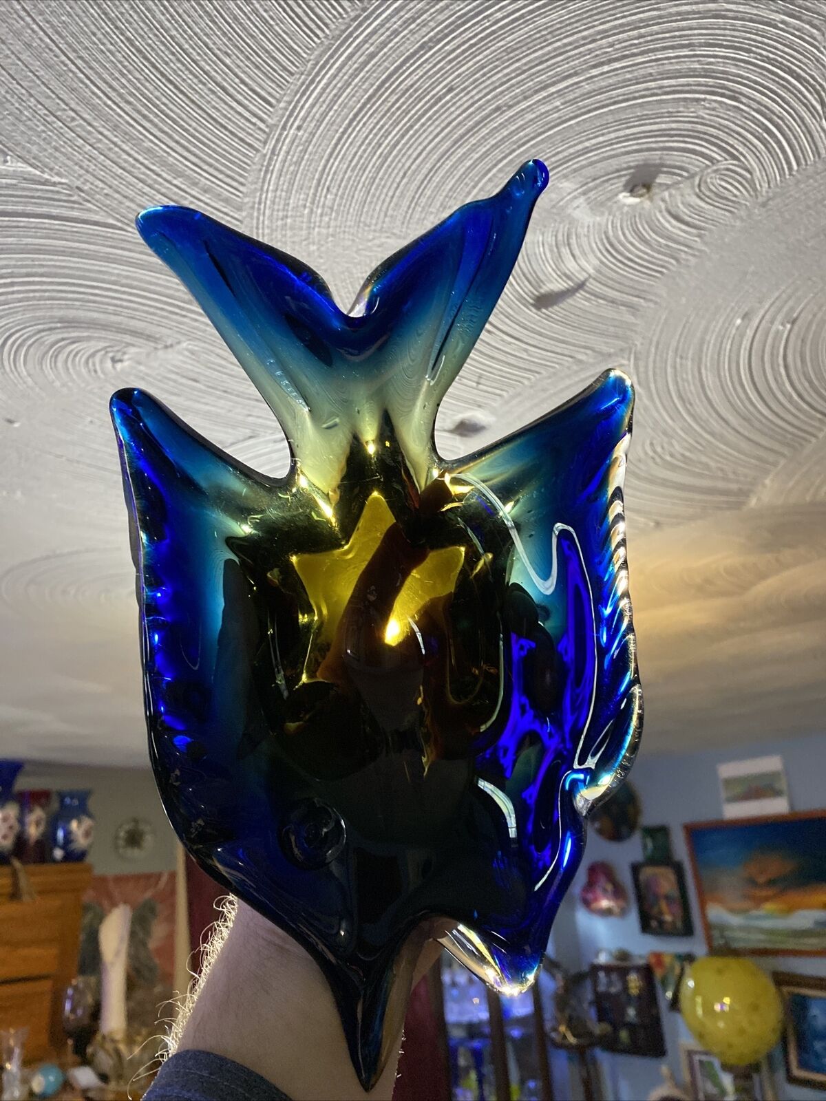 Vintage Mid Century Murano Glass Fish Bowl : MCM Amazing Pics Don’t Do Justice