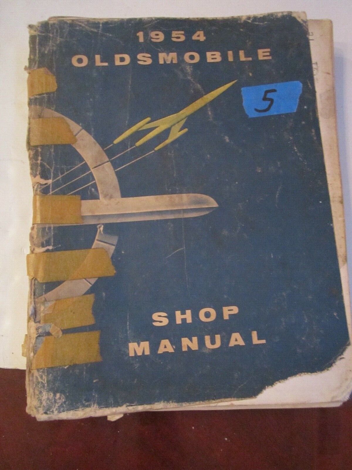 1954 OLDSMOBILE SHOP MANUAL AUTOMOBILE GUIDE - VERY THICK BOOKLET
