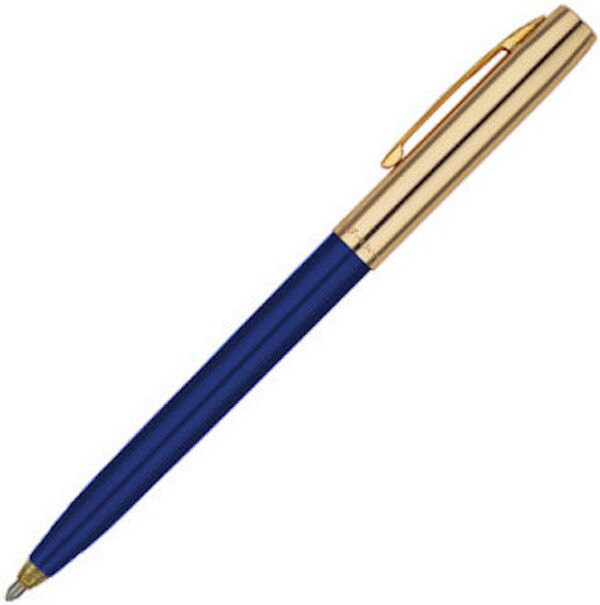 Fisher Space Pen - Blue & Brass Cap-O-Matic Ballpoint Pen NEW  S251G-BL