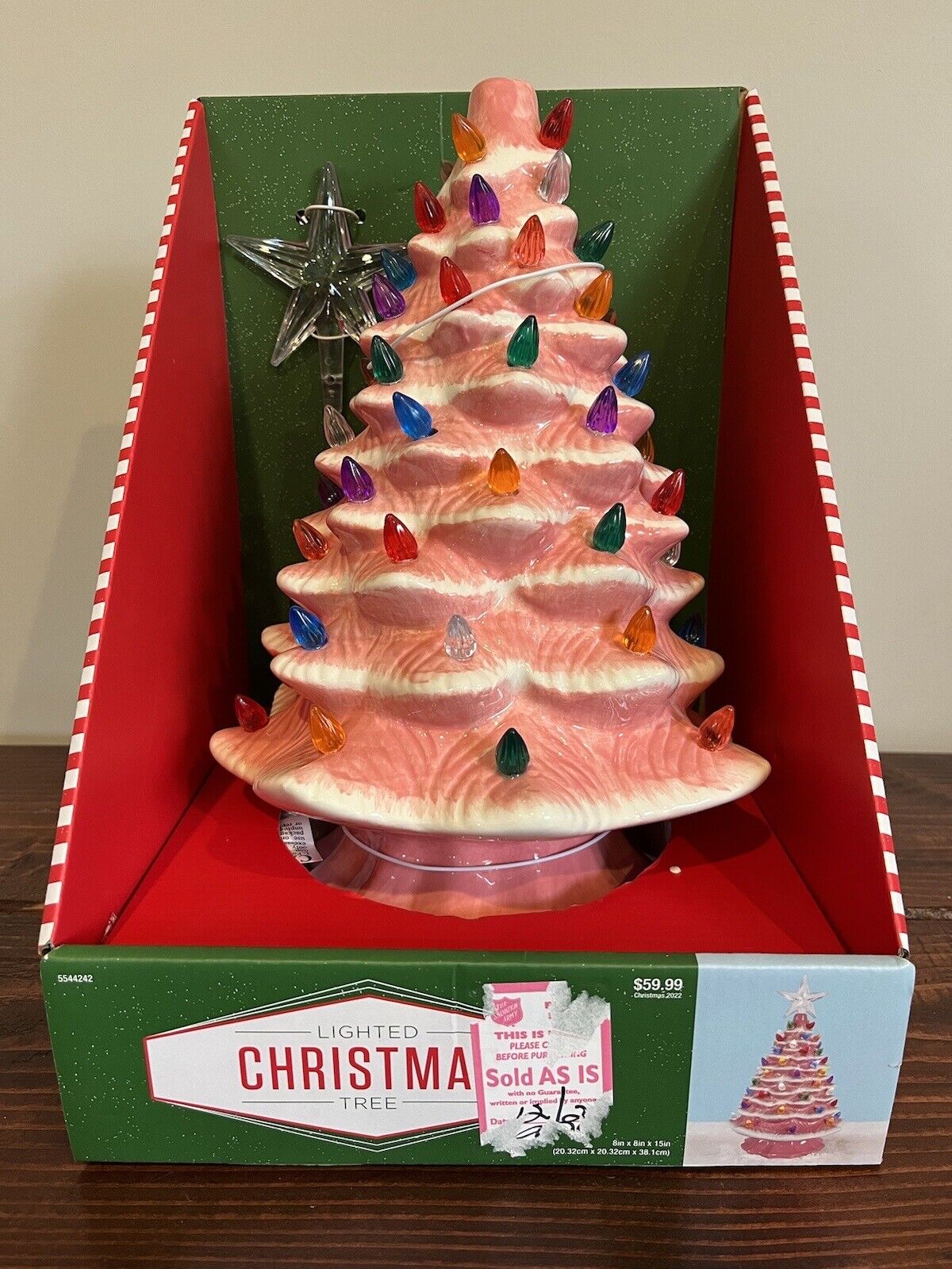2022 Pink Ceramic Christmas Lighted Tree Hobby Lobby Brand New Holiday Decor