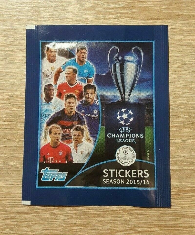 2015 2016 Topps 1 Bag Champions League Bustina Packet Over Pouch CL Panini