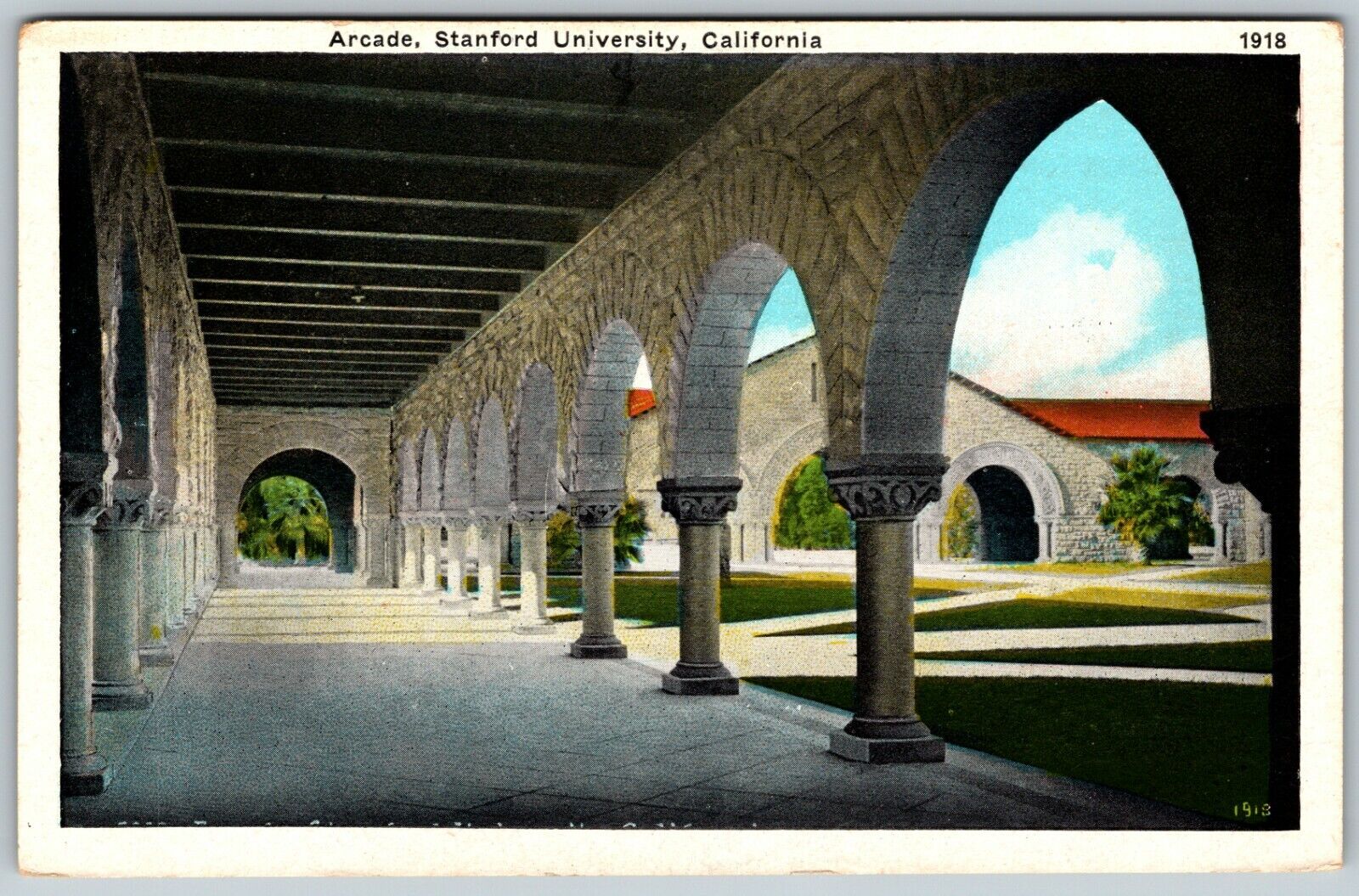 Arcade, Stanford University, CA - Postcard