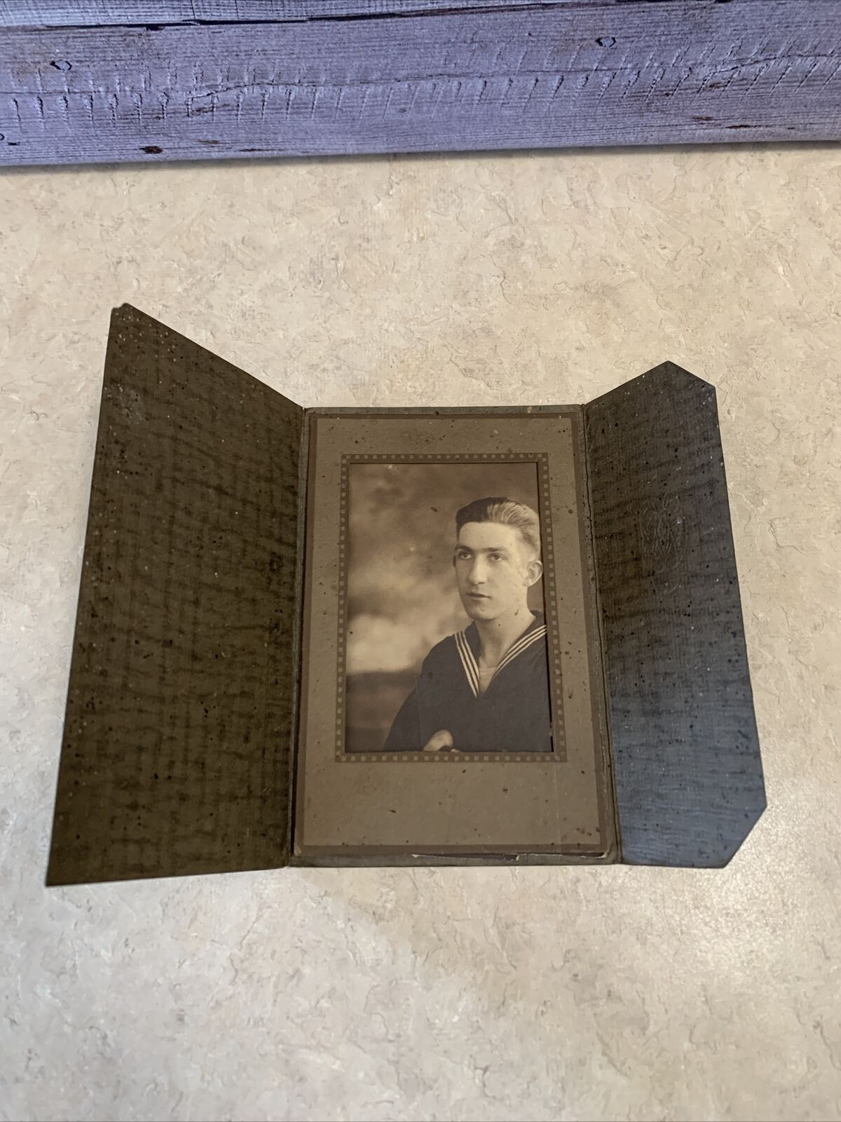 Antique Cabinet Card-WW1 Era-Handsome Navy Man