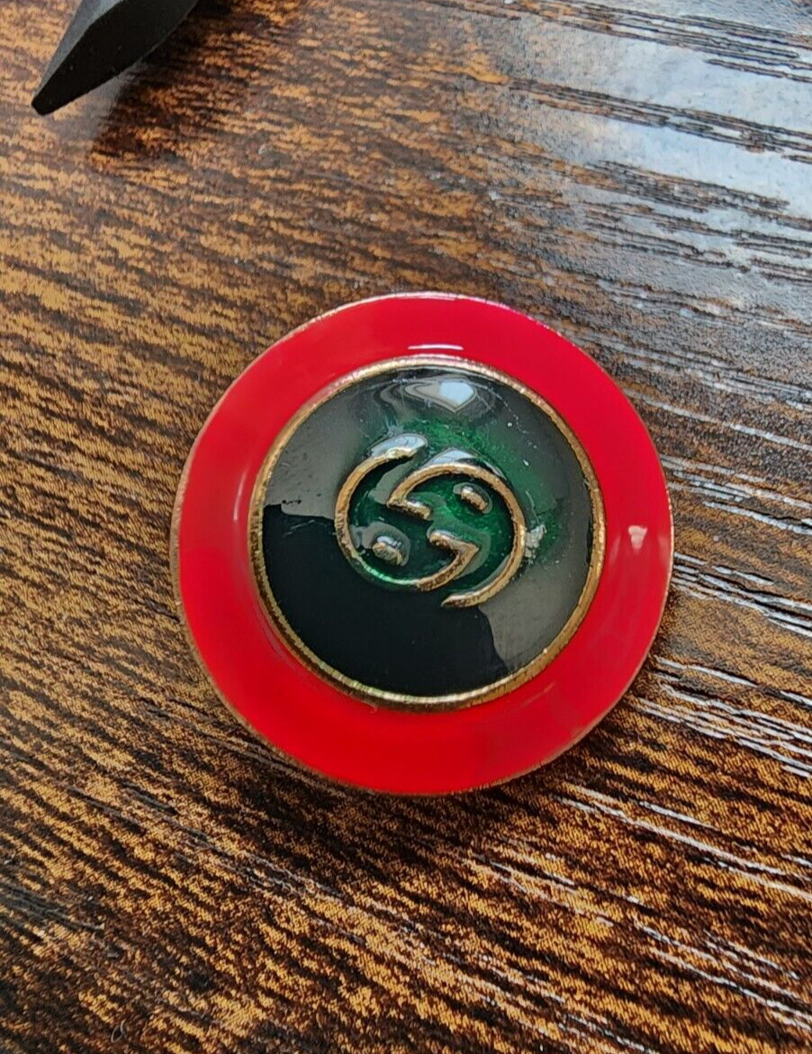 1 PC GUCCI BUTTON RED AND GREEN 25 MM