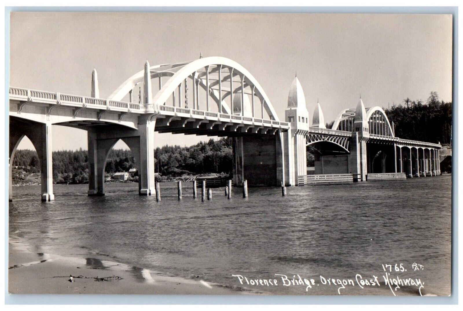 Patterson California CA Postcard RPPC Photo Florence Bridge Oregon Coast Highway