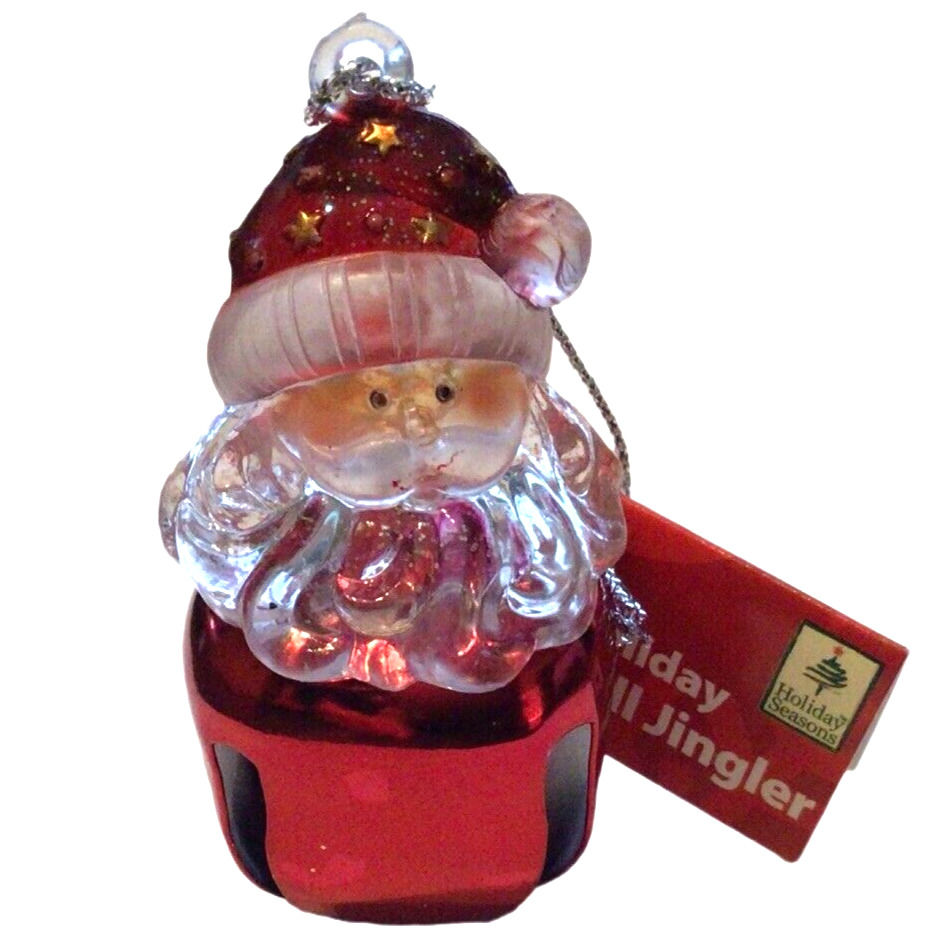 Holiday Bell Jingler SANTA CLAUS Christmas Ornament By KCARE Vintage