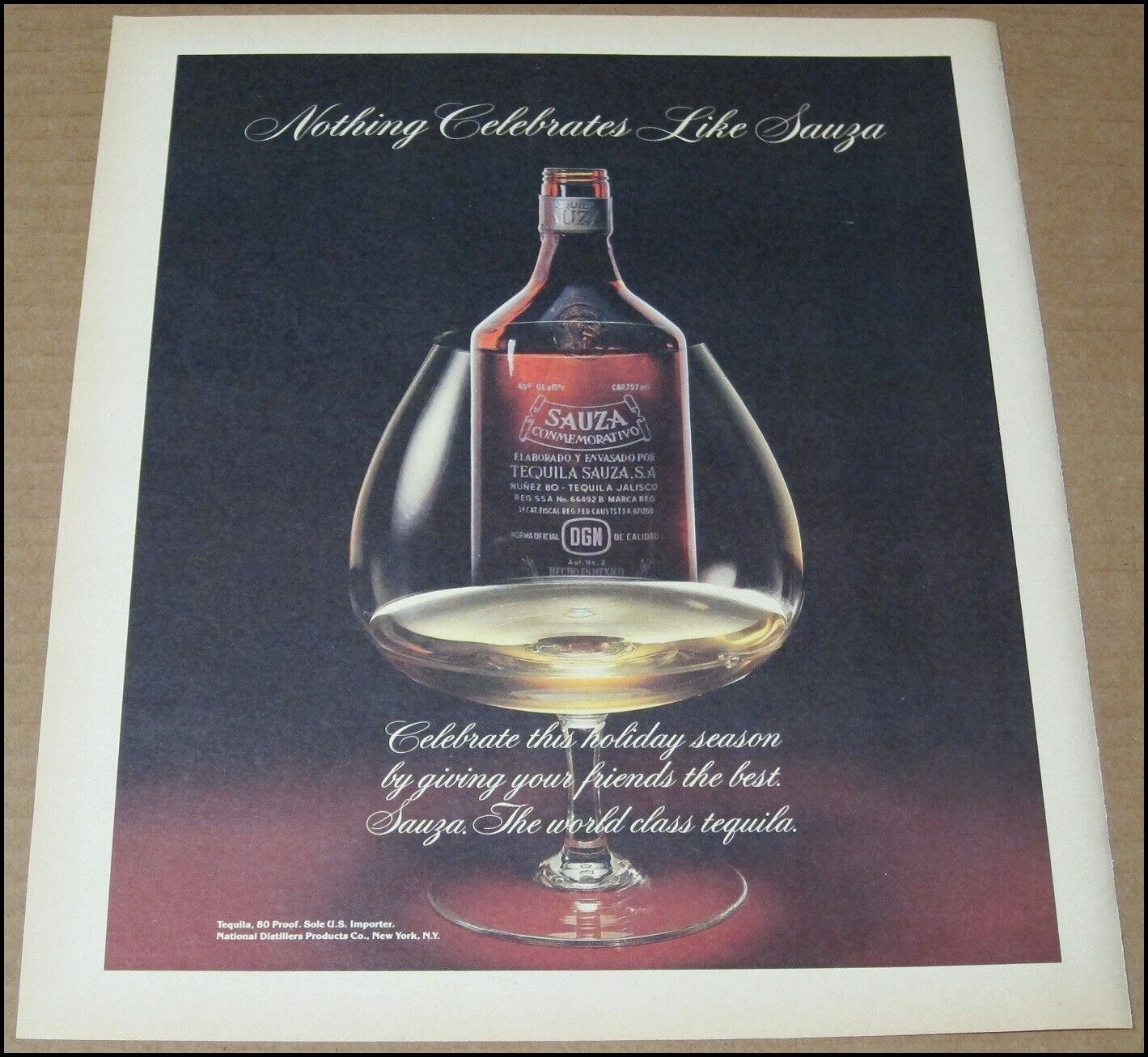 1985 Sauza Conmemorativo Tequila Print Ad Vintage Advertisement 10\