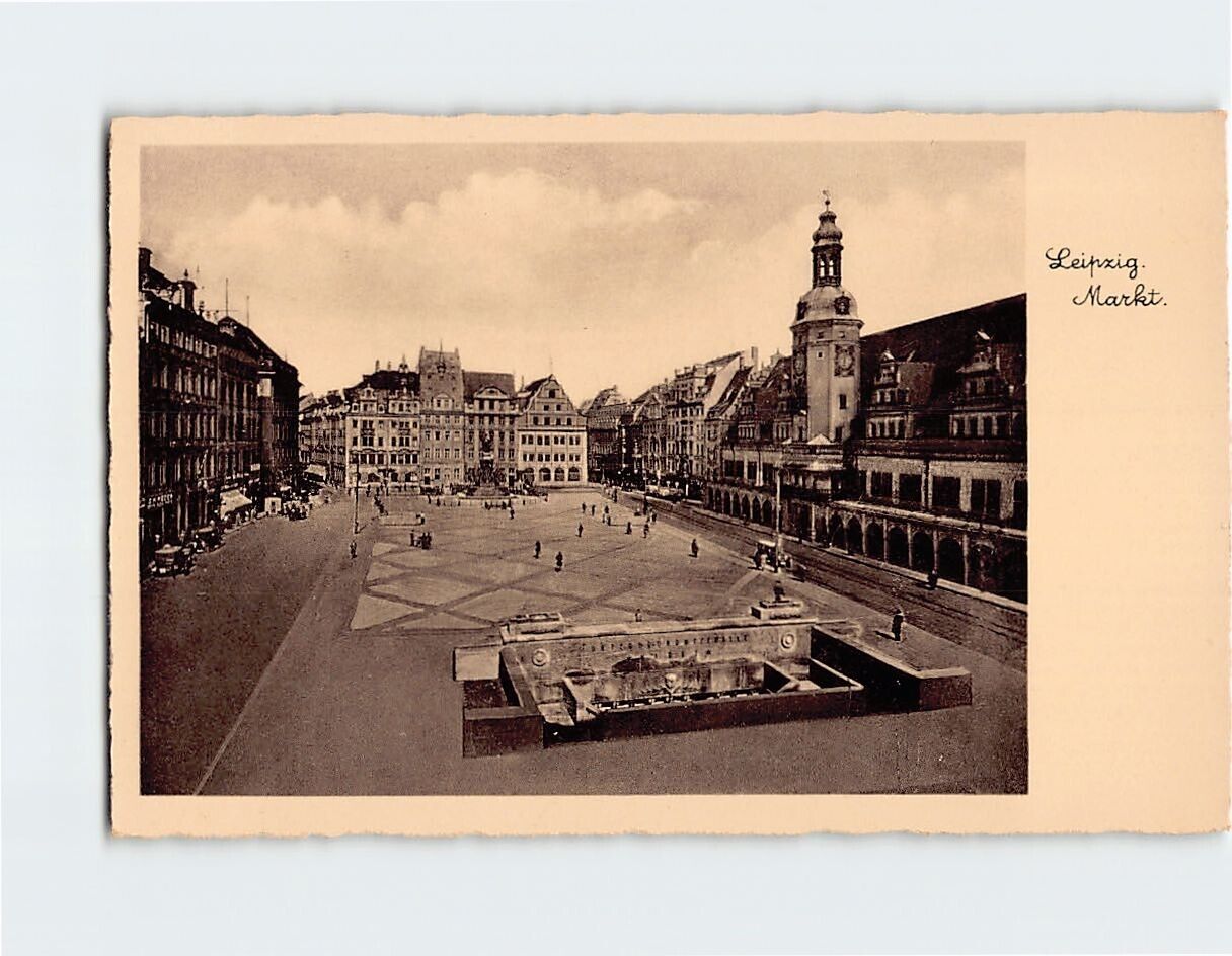 Postcard Markt Leipzig Germany