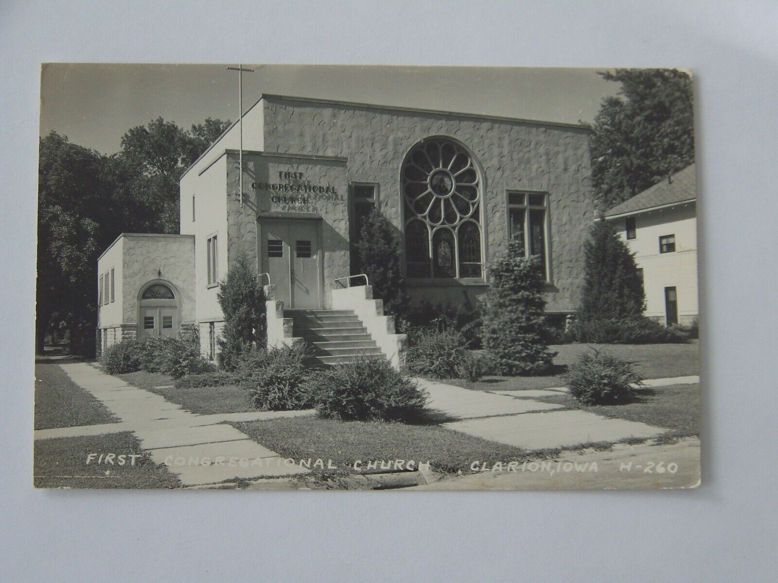 Clarion Iowa IA RPPC Real Photo First Congregational Church
