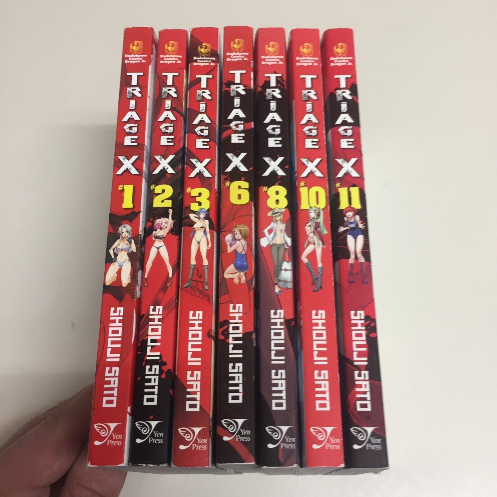 Tri Age X Triage X English Manga Lot Starter Set Volume 1 2 3 6 8 10 11 Sato