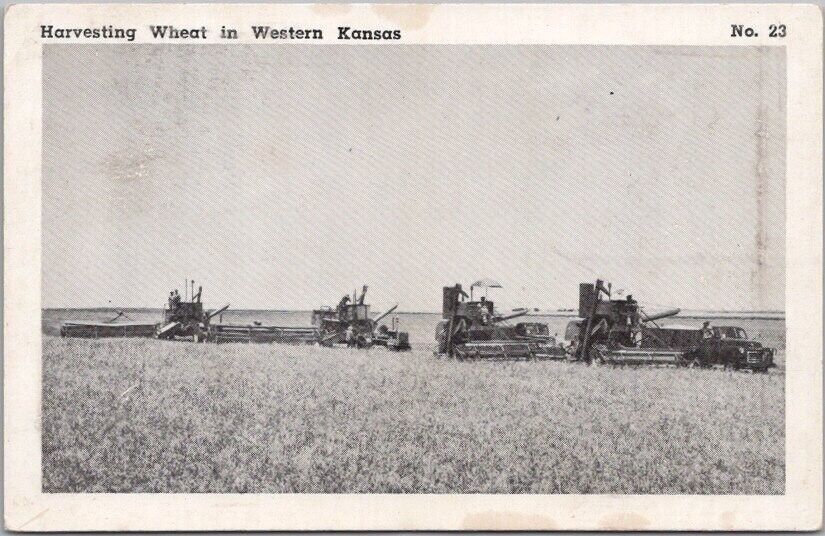Vintage 1950s KANSAS Farming Postcard \