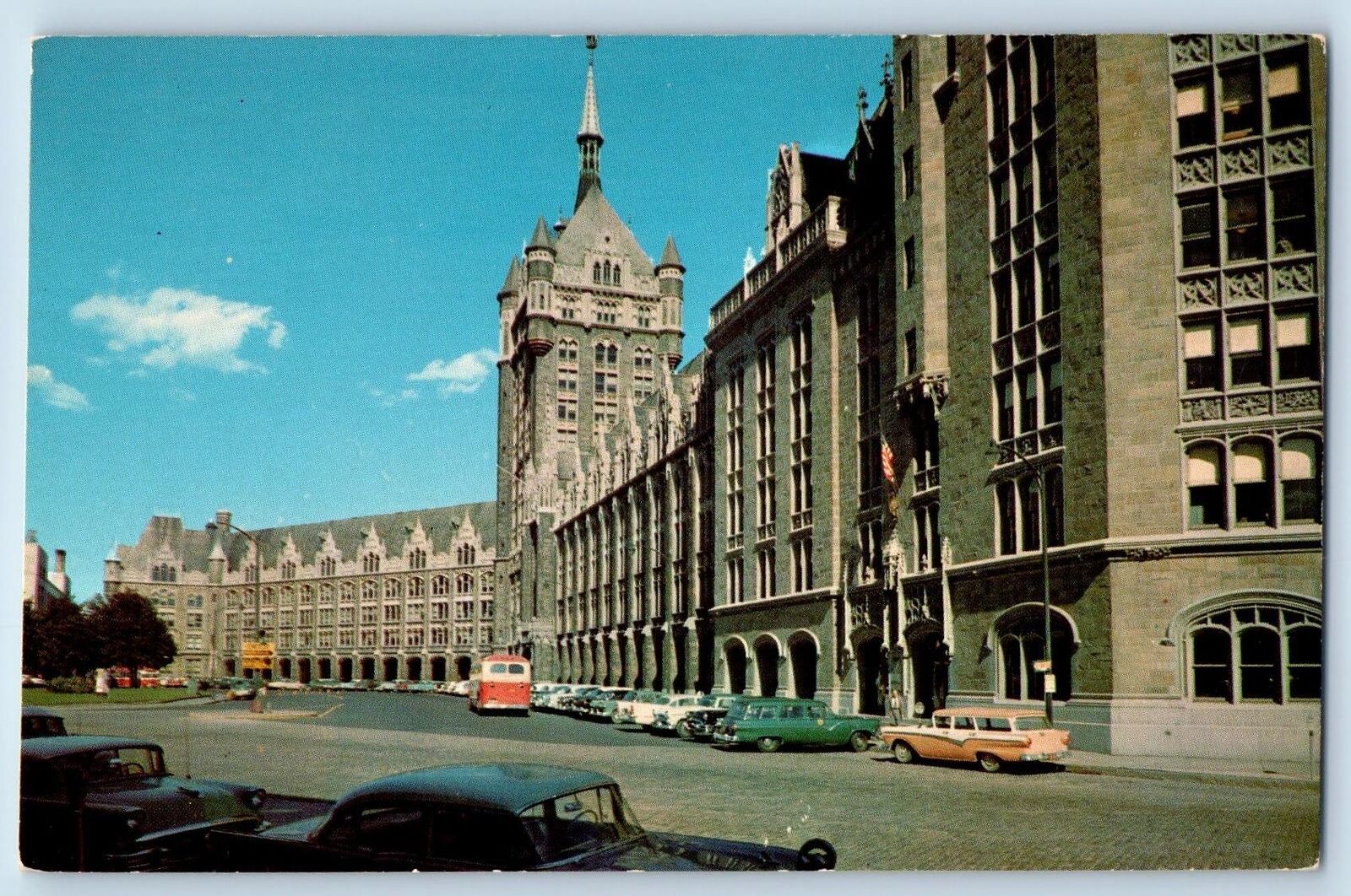 Albany New York NY Postcard Delaware And Hudson Building Looking North c1960\'s