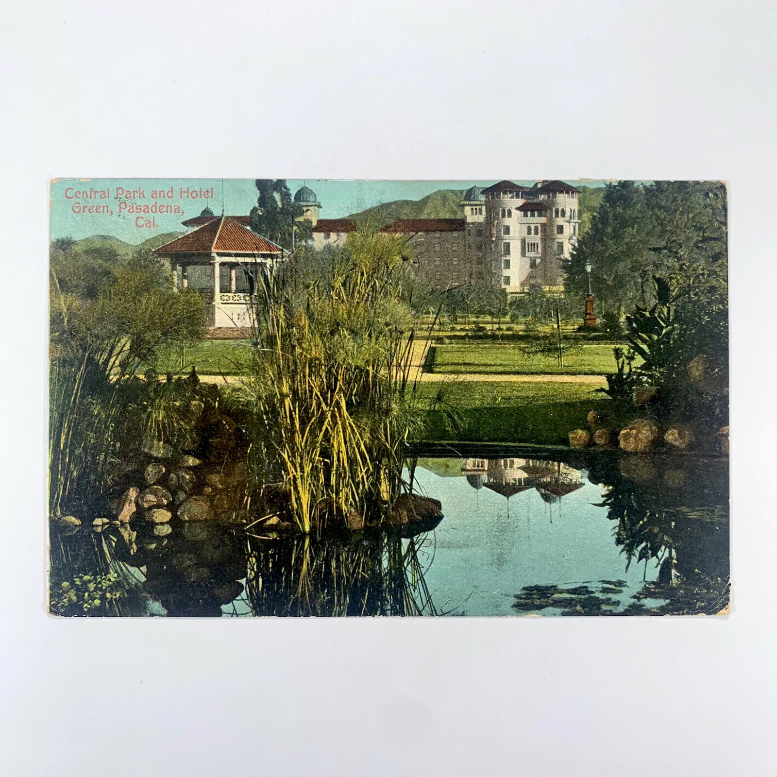 Postcard California Pasadena CA Hotel Green Central Park 1908 Posted