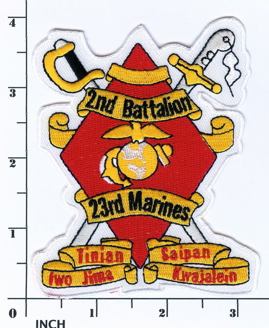 USMC 2/23 larger PATCH 2nd Battalion/23rd Marines OIF Iraq  RARE 2d Bn/23d Mar