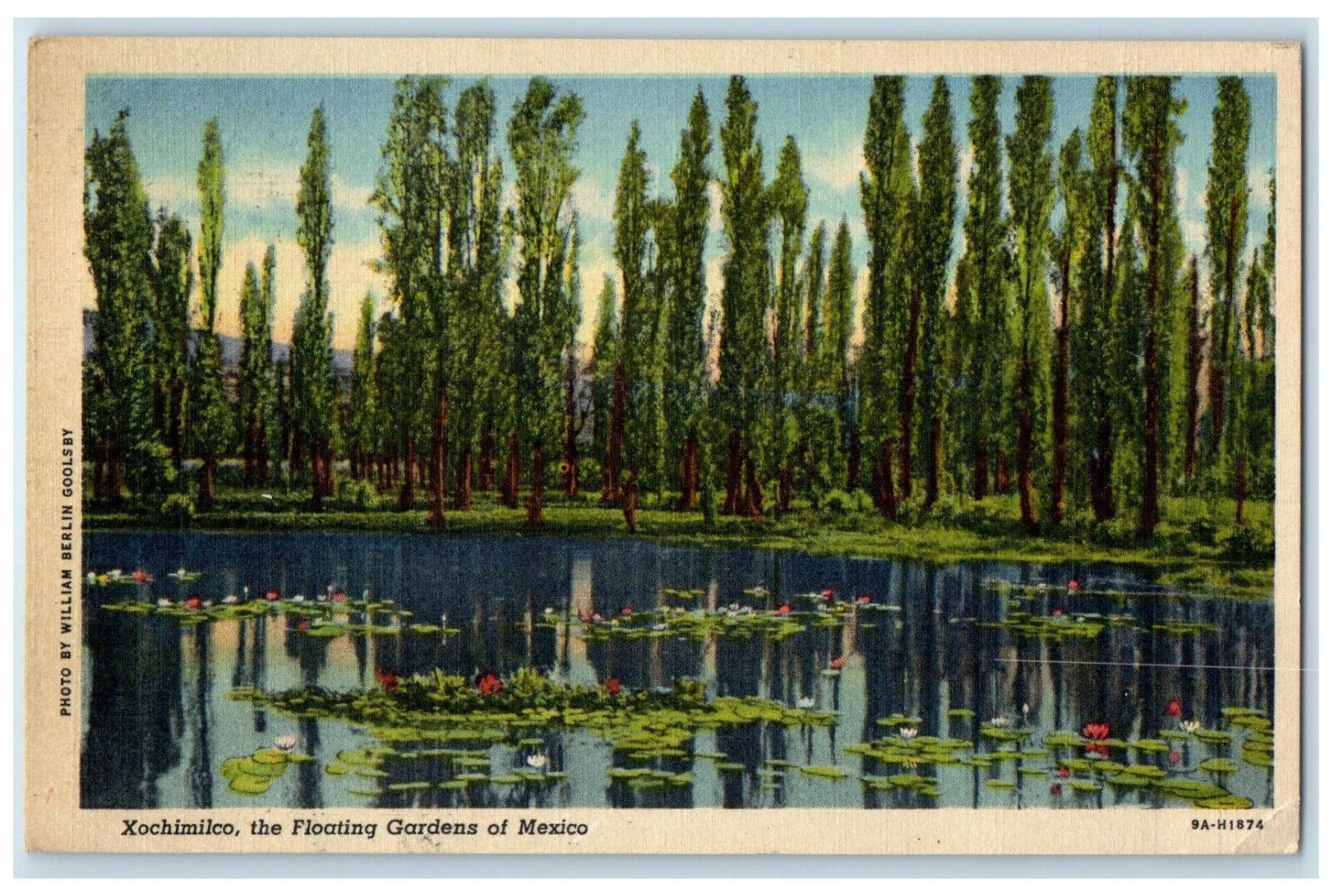 c1930's Xochimilco The Floating Gardens of Mexico Vintage Posted Postcard