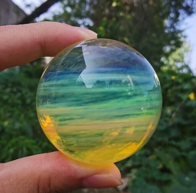 1pc Yellow fused stone ball crystal ball household decoration energy crystal