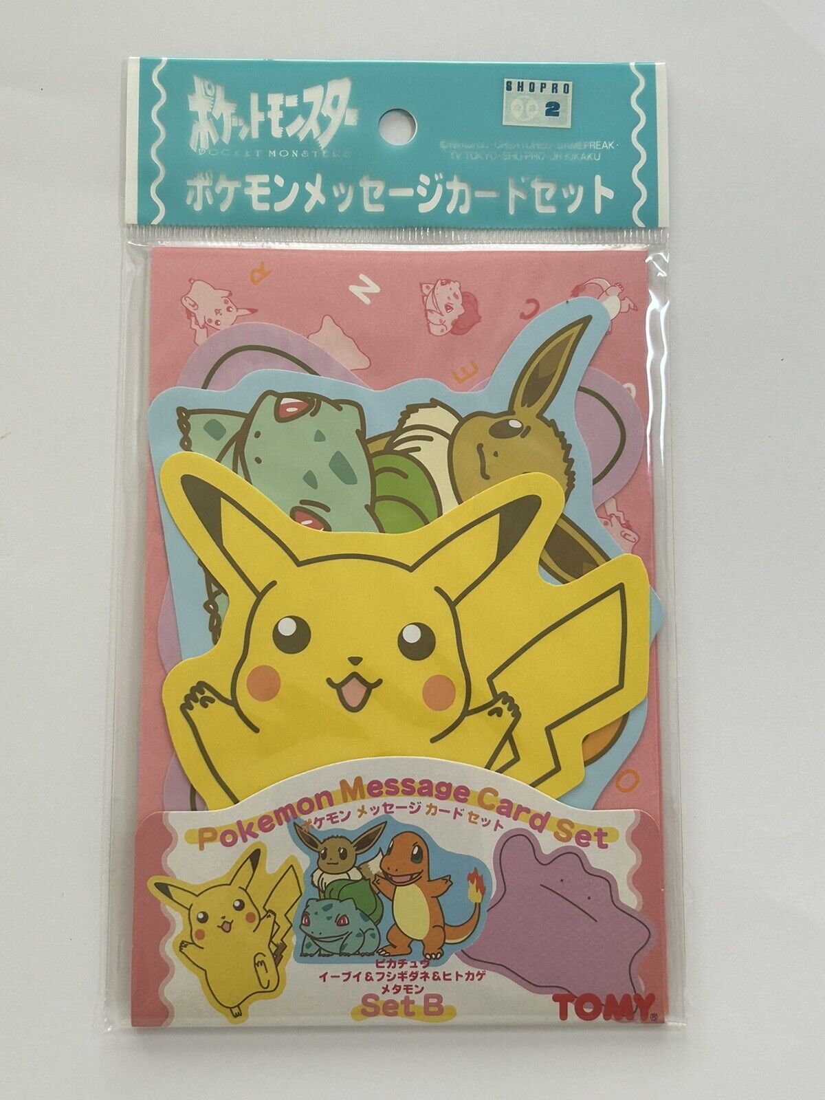 TOMY Japan Pokémon Message Card Set Pikachu EEVEE Ditto Charmander