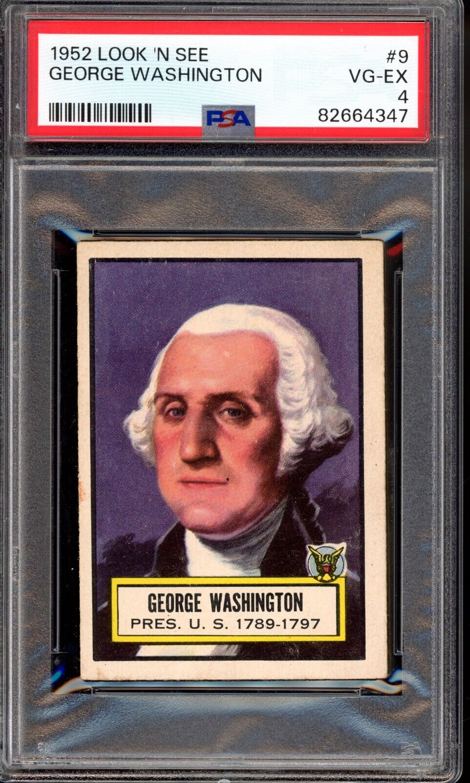 1952 Topps Look n See #9 George Washington PSA 4