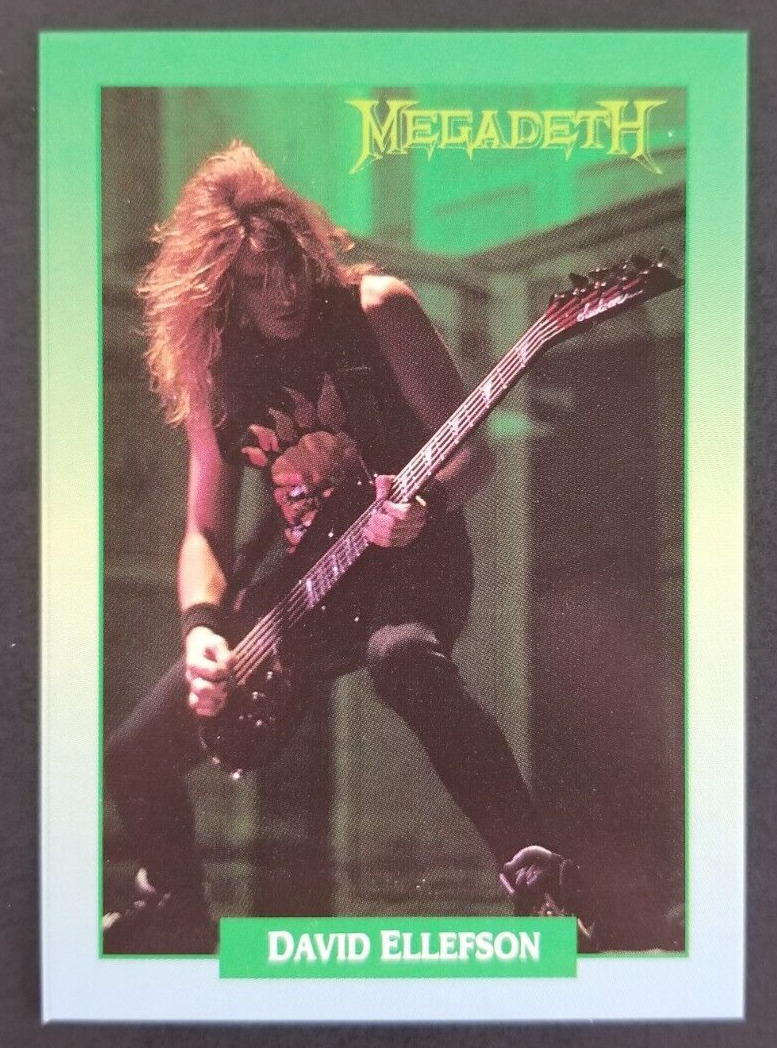 David Ellefson Megadeth 1991 Music Rock Band Brockum Rock Star Card #43 (NM)