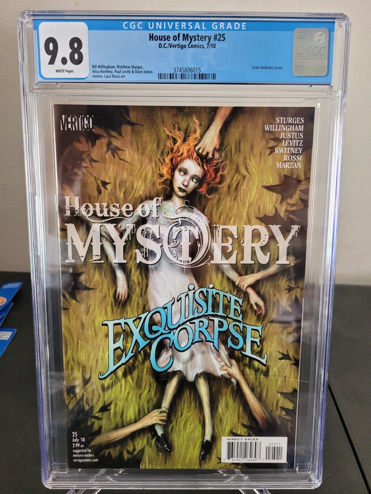 HOUSE OF MYSTERY #25 CGC 9.8 GRADED VERTIGO DC COMICS ESAO ANDREWS COVER