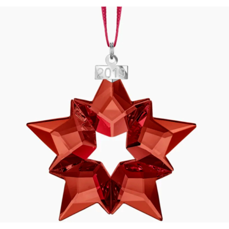 SWAROVSKI 2019 holiday ornament Christmas Large Star Red Ornament