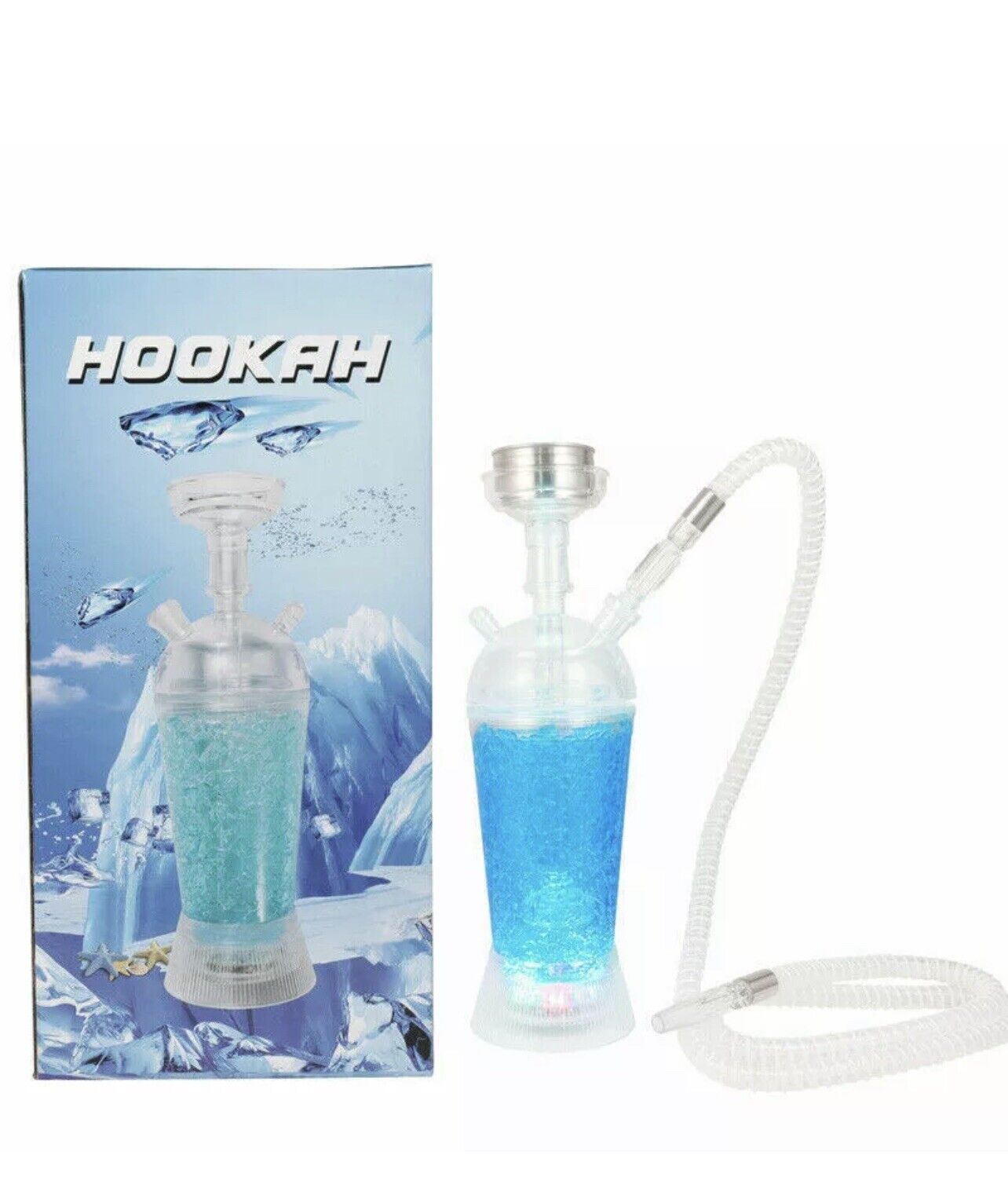 Portable Hookah Cup Set with LEDLight and Shisha Accessories Acrylic ￼