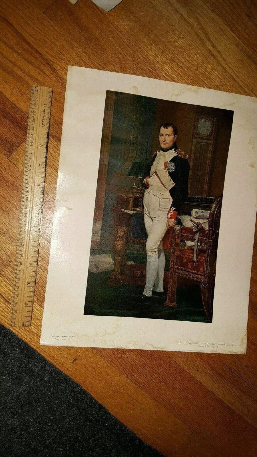 VINTAGE PRINT OF NAPOLEON IN HIS STUDY NATIONAL GALLERY OF ART WASHINGTON DC