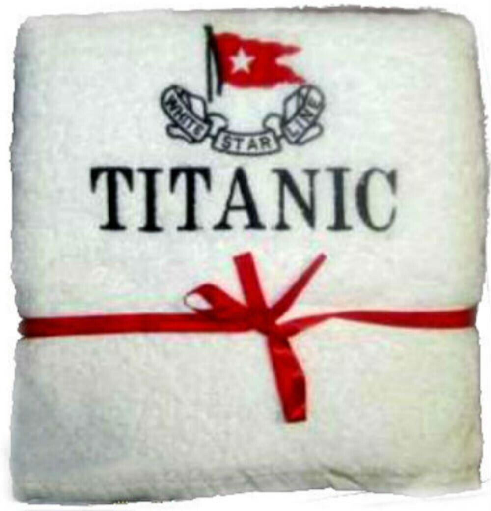 NEW TITANIC FIRST CLASS PASSENGERS COURTESY BATH TOWEL EXCELLENT QUALITY CP MADE