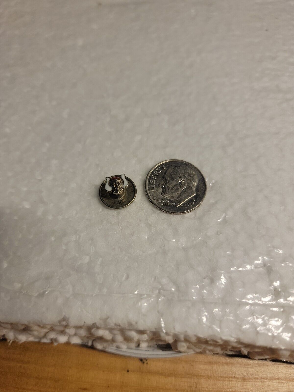Vintage Masonic Viking Lapel Pin / Screw Back / Silver/ Makers Mark ?