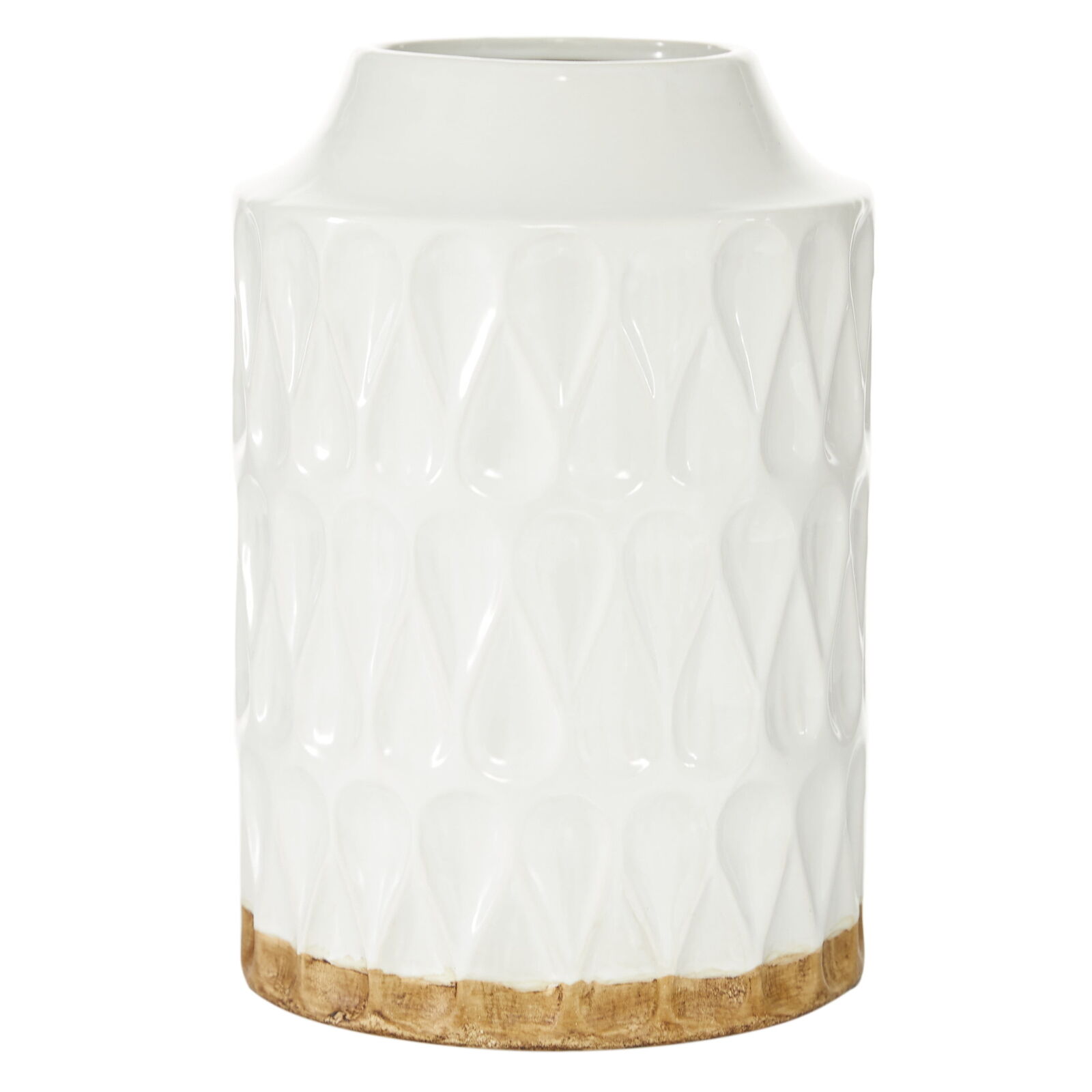 Geometric White Porcelain Vase