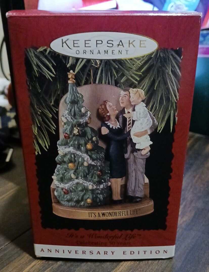 Hallmark Keepsake Ornament It's a Wonderful Life 50 Anniversary 1996 Movie TV