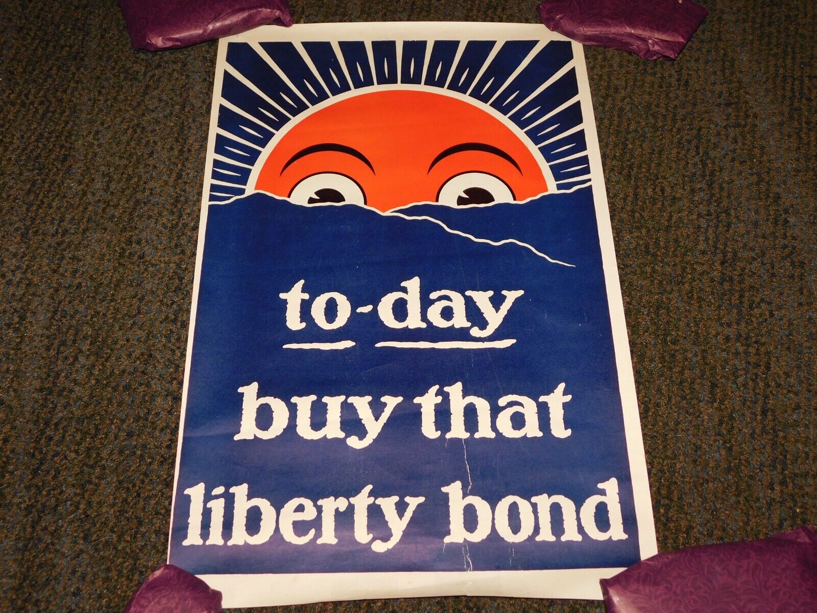 VINTAGE WWI WORLD WAR 1 TODAY BUY THAT LIBERTY BOND POSTER